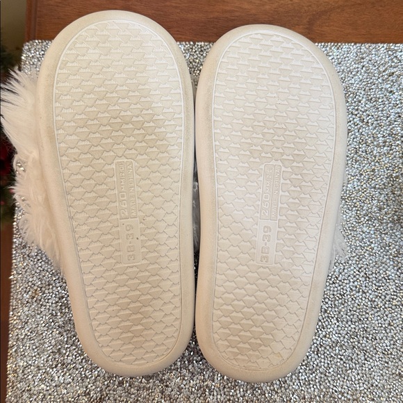 Dog Cloud Slides slippers puppy house shoes plush fur women’s teen’s 7 7.5 white - Picture 6 of 9